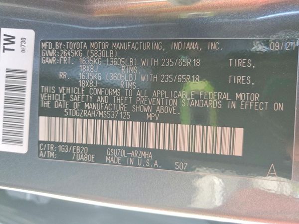 2021 TOYOTA HIGHLANDER