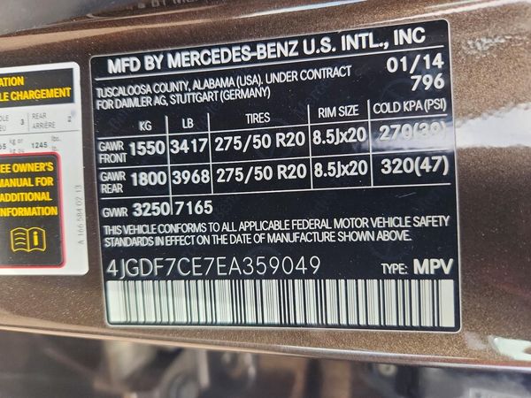 2014 MERCEDES-BENZ GL GL450 4MATIC