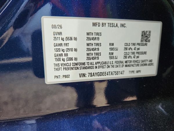 2026 TESLA MODEL Y
