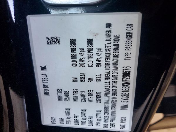 2022 TESLA MODEL 3