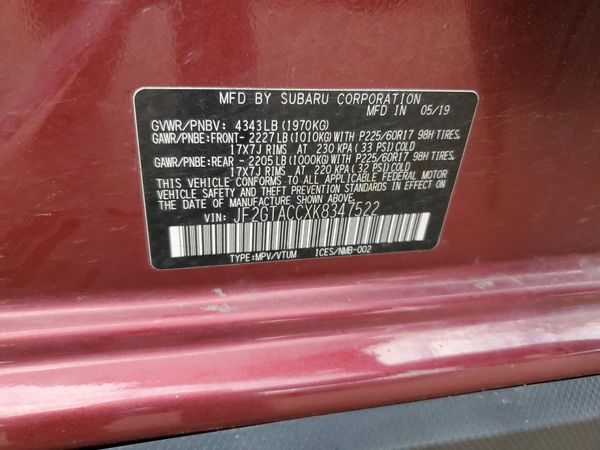 2019 SUBARU CROSSTREK Premium