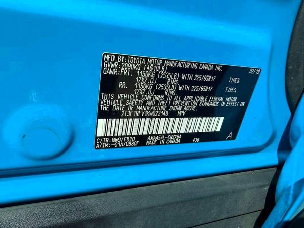 2019 TOYOTA RAV4 LE