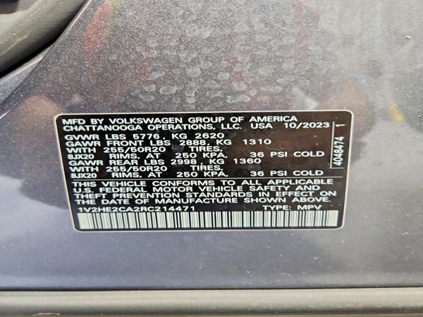 2024 VOLKSWAGEN ATLAS CROSS SPORT 4Motion SE w/Technology