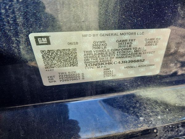 2018 CHEVROLET SUBURBAN LT — VINS