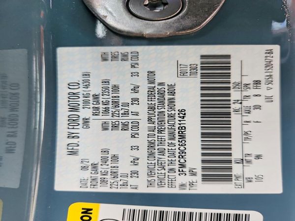 2021 FORD BRONCO Outer Banks — VINS