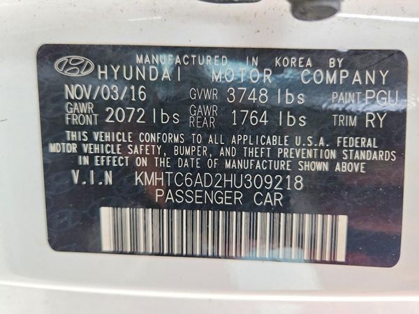 2017 HYUNDAI VELOSTER — VINS