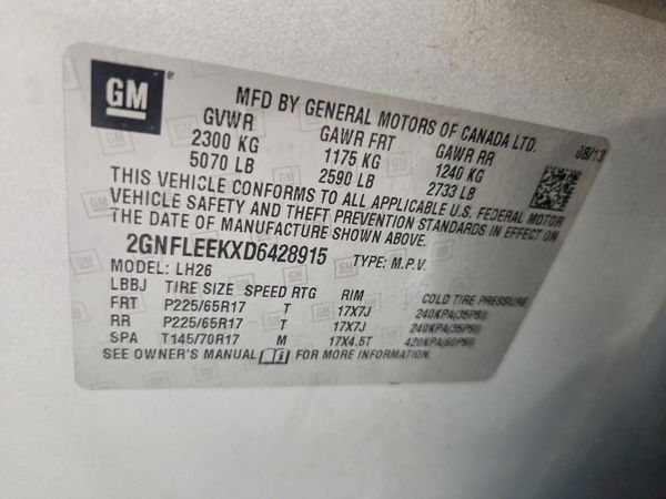 2013 CHEVROLET EQUINOX 1LT