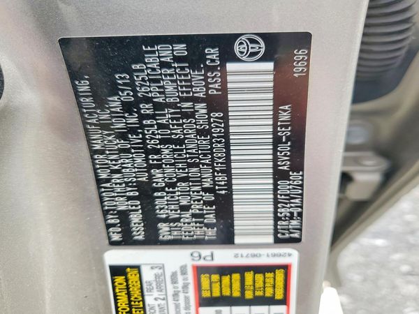 2013 TOYOTA CAMRY