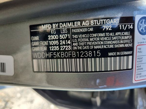 2015 MERCEDES-BENZ E E350