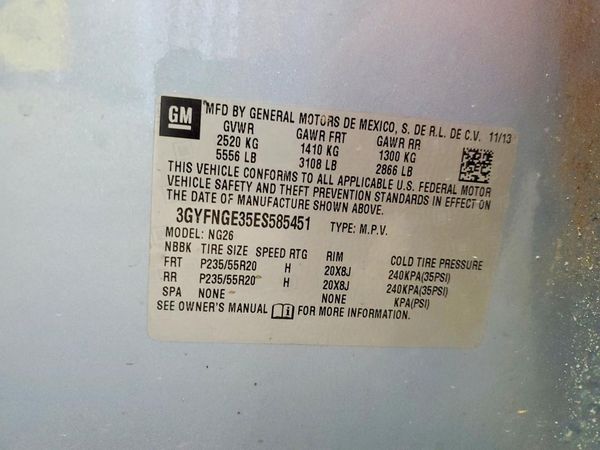 2014 CADILLAC SRX Premium — VINS