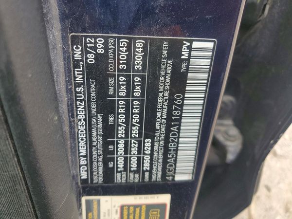 2013 MERCEDES-BENZ ML ML350 4-MATIC