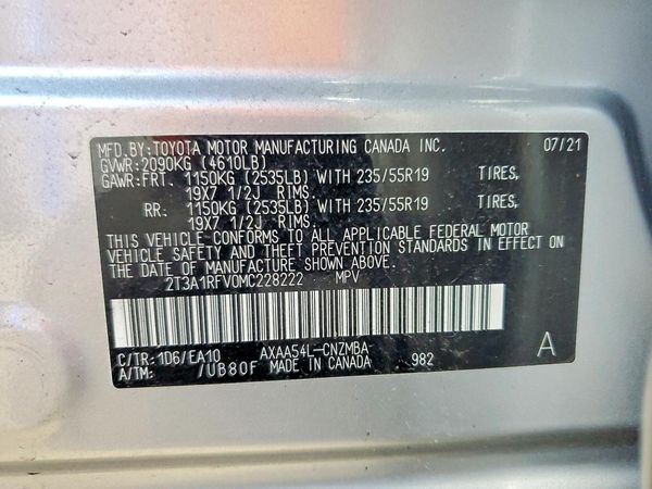 2021 TOYOTA RAV4 XLE Premium