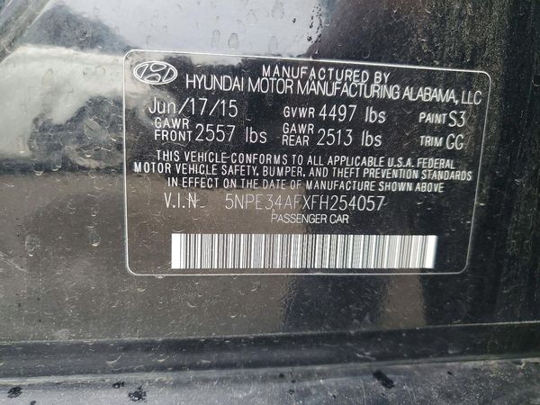 2015 HYUNDAI SONATA