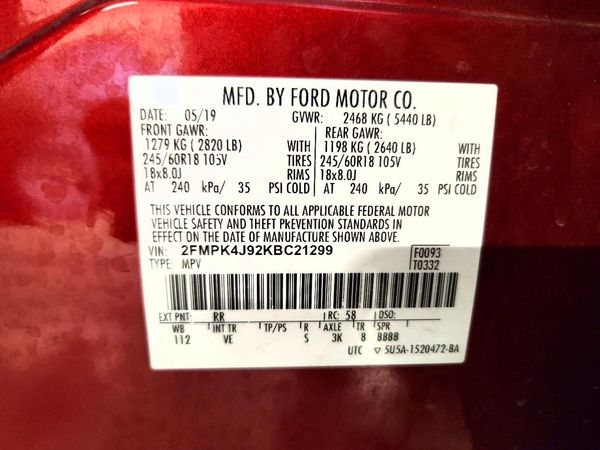 2019 FORD EDGE SEL
