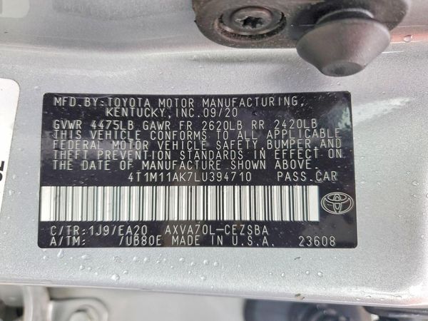 2020 TOYOTA CAMRY