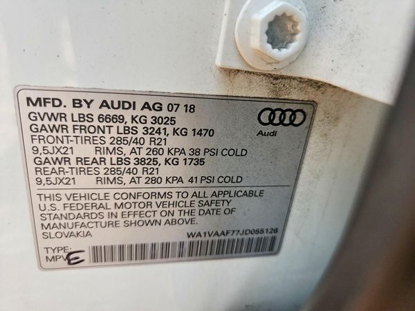 2018 AUDI Q7 — VINS