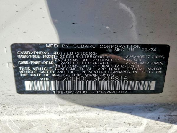 2025 SUBARU CROSSTREK Premium — VINS