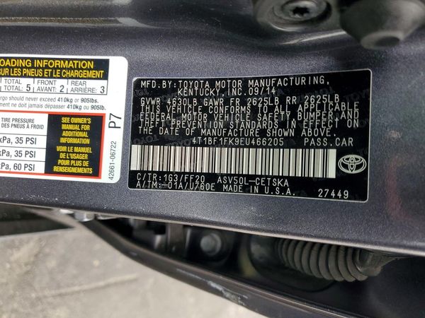 2014 TOYOTA CAMRY