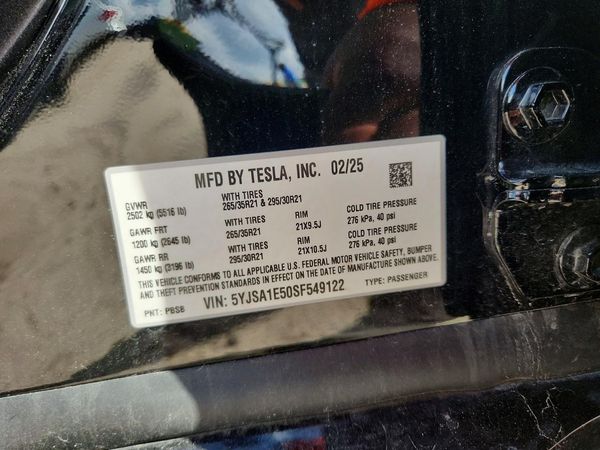 2025 TESLA MODEL S