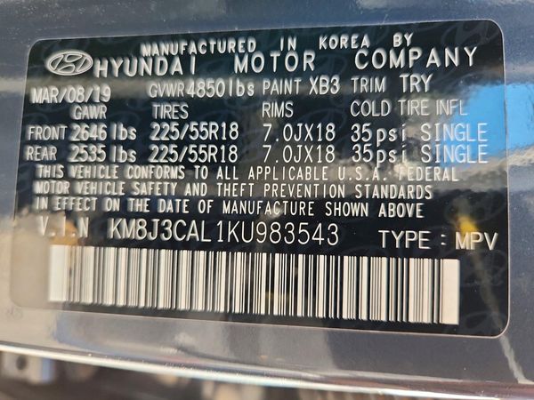 2019 HYUNDAI TUCSON