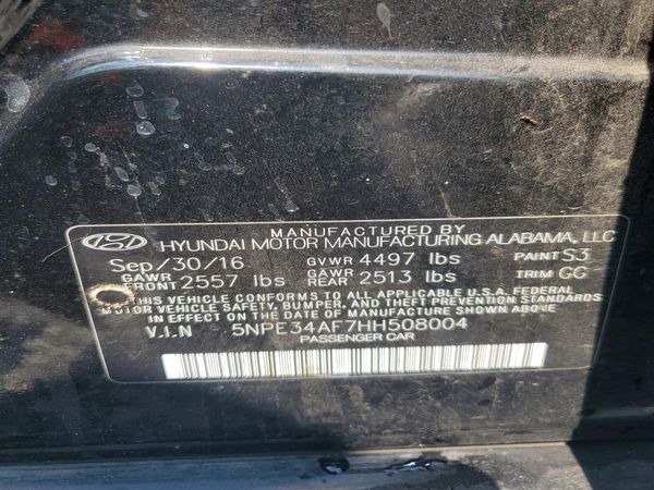 2017 HYUNDAI SONATA