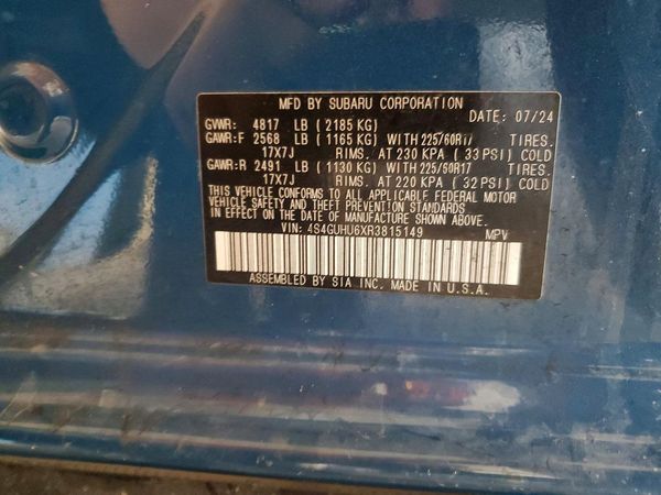 2024 SUBARU CROSSTREK Wilderness — VINS