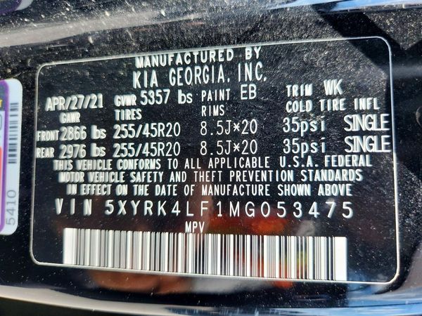 2021 KIA SORENTO