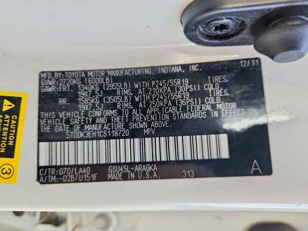 2012 TOYOTA HIGHLANDER Base/Hybrid