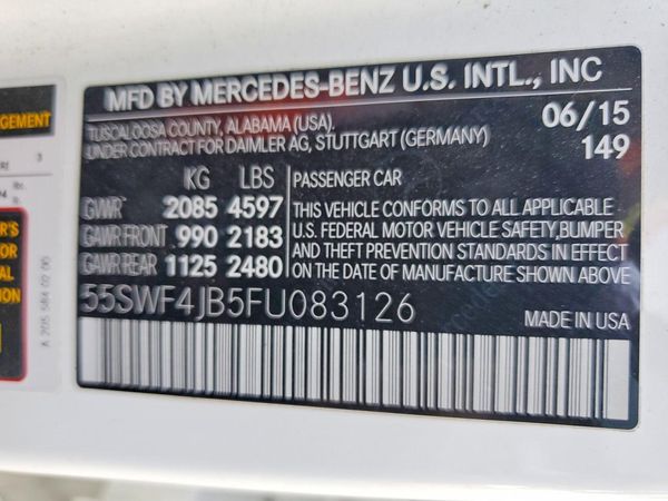 2015 MERCEDES-BENZ C