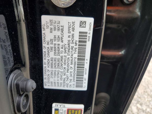 2017 HONDA CRV EX