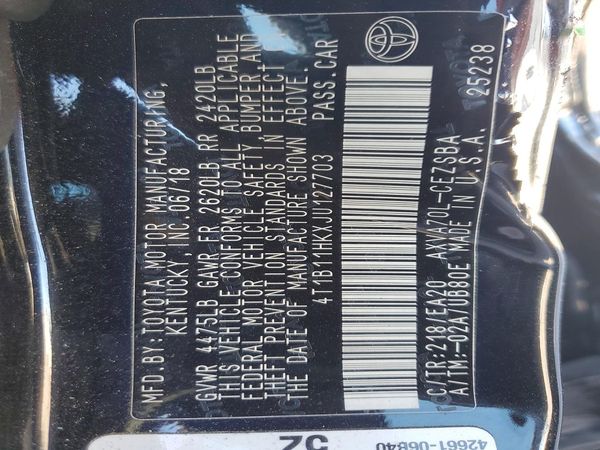 2018 TOYOTA CAMRY L/LE/SE/XLE