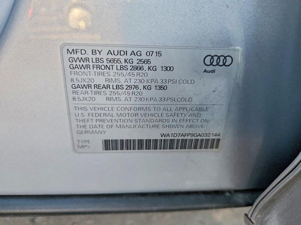 2016 AUDI Q5