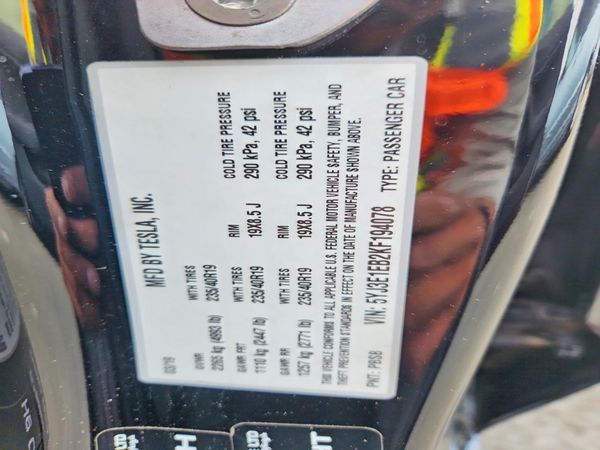 2019 TESLA MODEL 3 — VINS