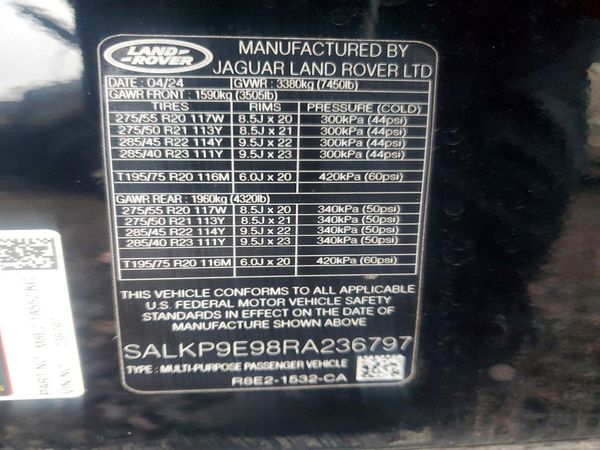 2024 LAND ROVER RANGE ROVER SE