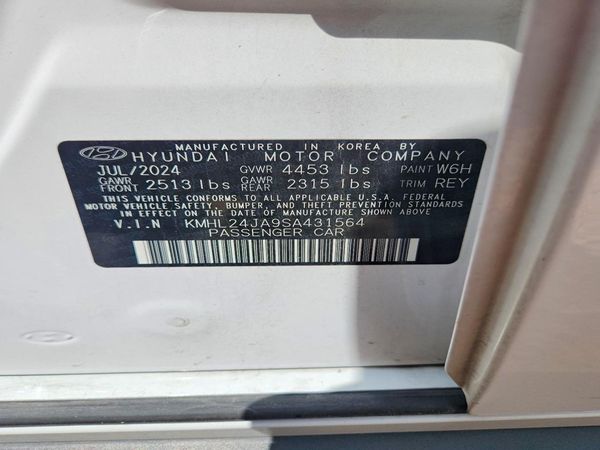 2025 HYUNDAI SONATA — VINS