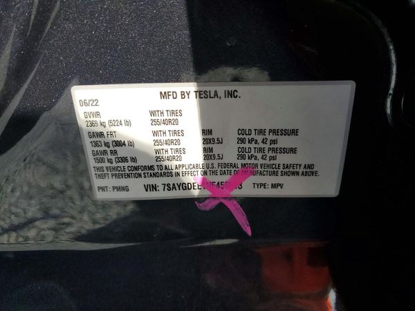 2022 TESLA MODEL Y