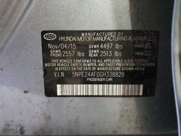 2016 HYUNDAI SONATA