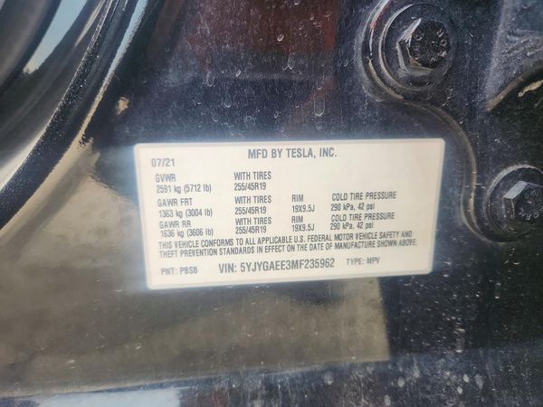 2021 TESLA MODEL Y