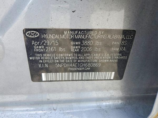2016 HYUNDAI ELANTRA