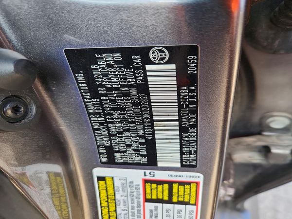 2019 TOYOTA CAMRY L/LE/SE/XLE