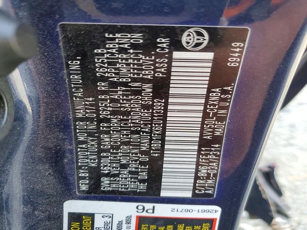 2014 TOYOTA CAMRY SOLA Hybrid