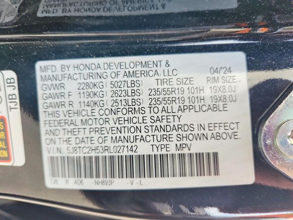 2024 ACURA RDX SH-AWD TECHNOLOGY — VINS