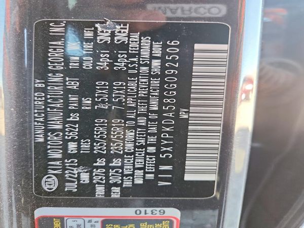 2016 KIA SORENTO
