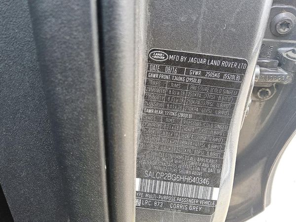 2017 LAND ROVER DISCOVERY SE — VINS