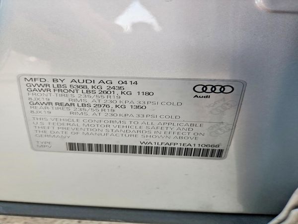 2014 AUDI Q5 Premium Plus — VINS