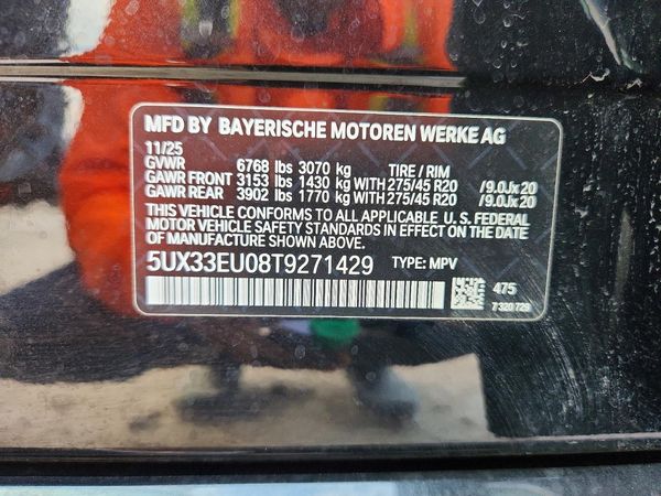 2026 BMW X5 M60i — VINS