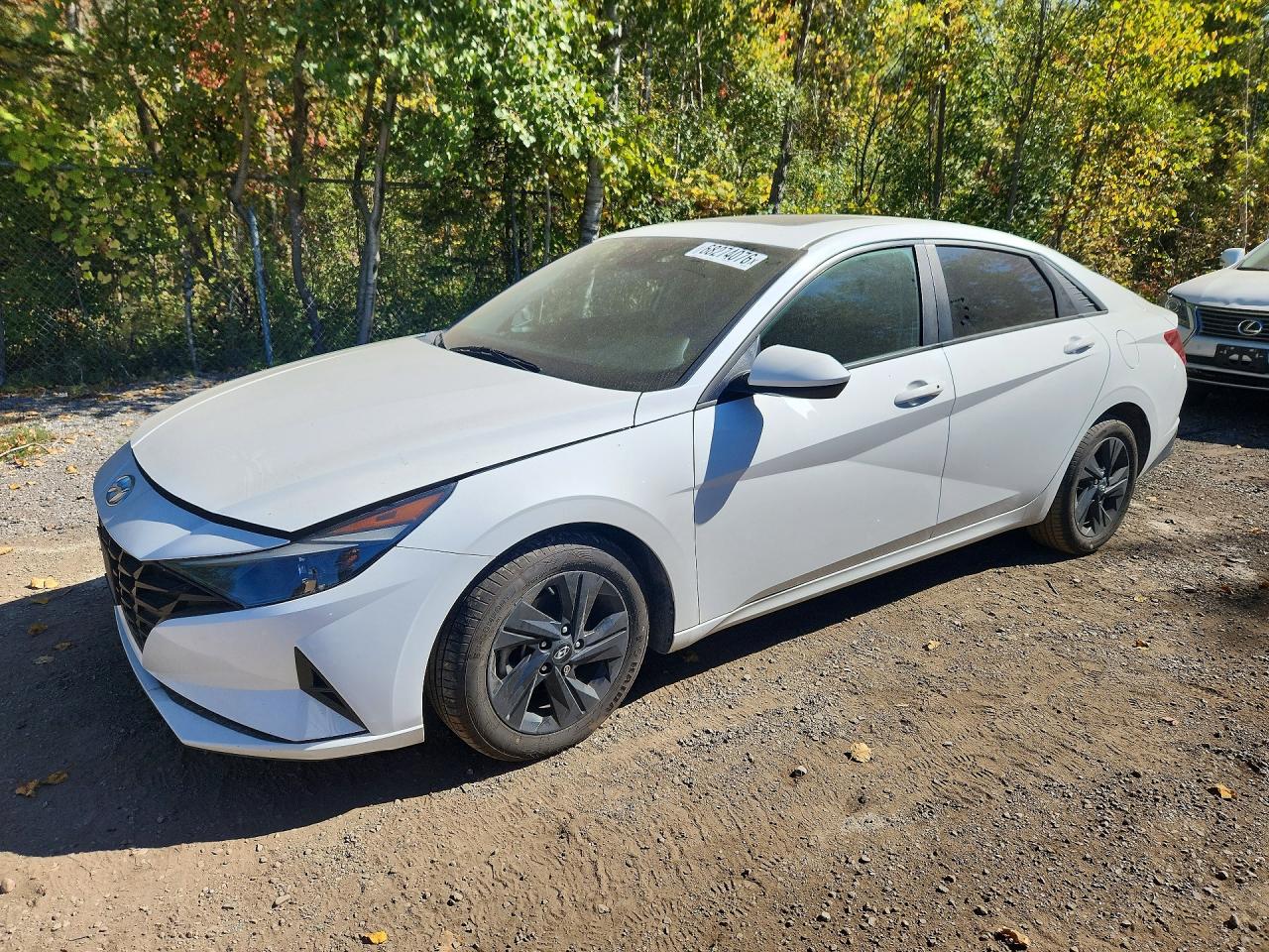 2021 HYUNDAI ELANTRA Blue — Front 3/4