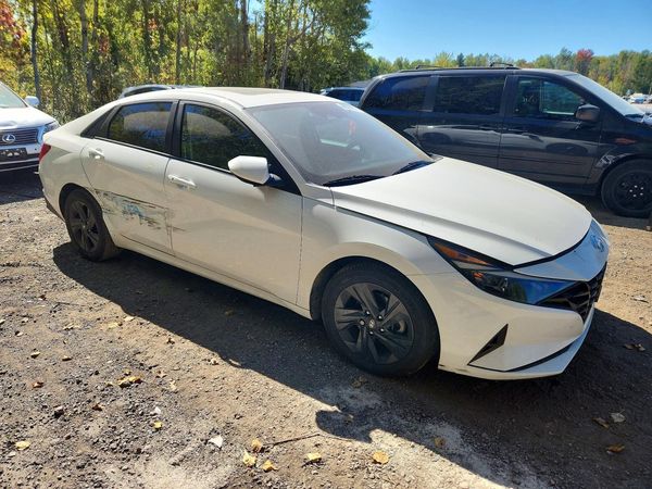 2021 HYUNDAI ELANTRA Blue — Passenger 3/4