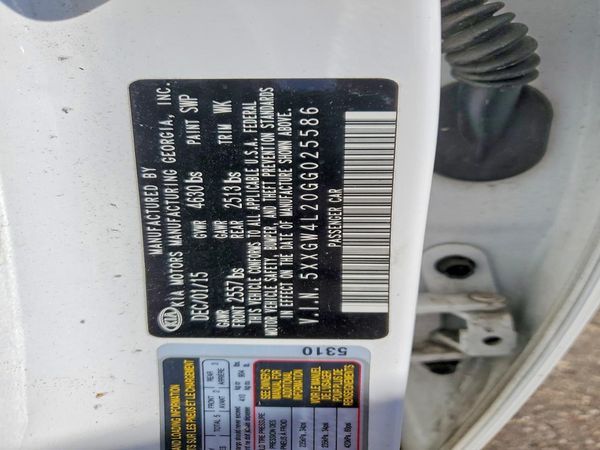 2016 KIA OPTIMA TOP