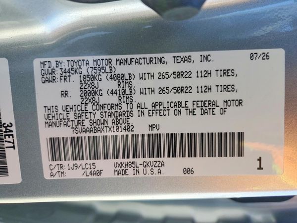 2026 TOYOTA SEQUOIA